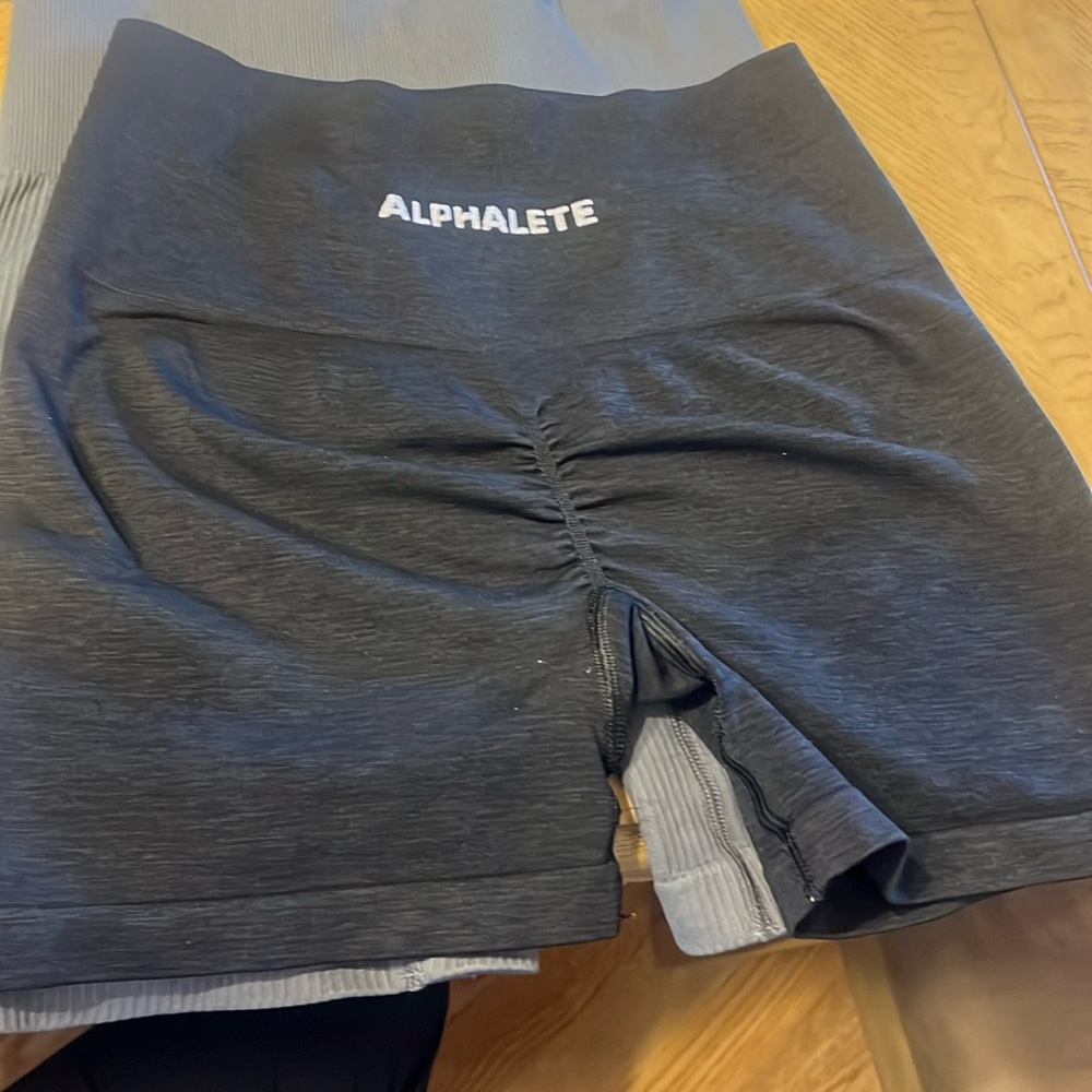 Gym shorts  one black one gray .